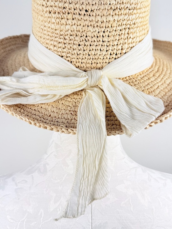 Scala Manarola OS Wide Brim Raffia Straw Hat With Cream Band main image 10